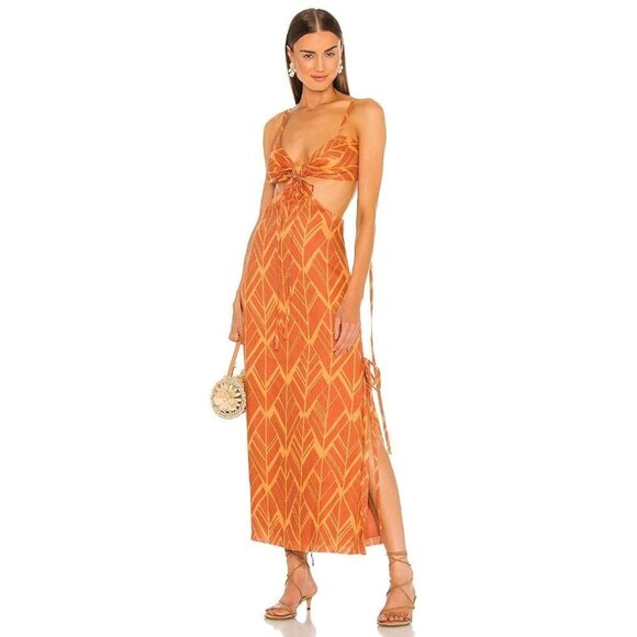 Alexis Daya Maxi Dress in Voyager Palm Medium New long Maxi Cut out - Picture 1 of 13
